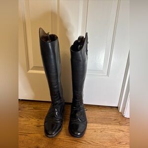 Heritage Contour Field Zip Tall Riding Boot Reg Calf Medium Height Size 7B Black